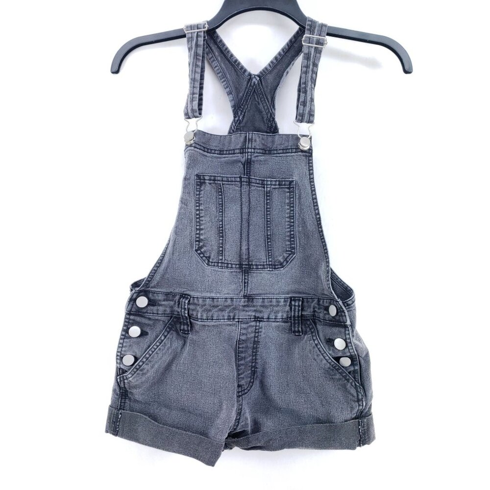 No Boundaries Juniors Medium (7-9) Black Denim Shortalls